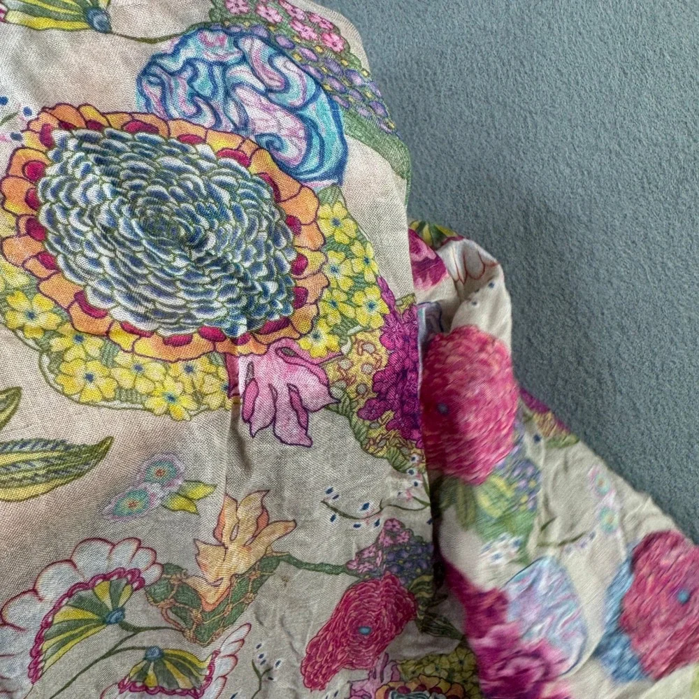 Leggiadro Floral‎ Silk Scarf Square Multicolor Garden Print